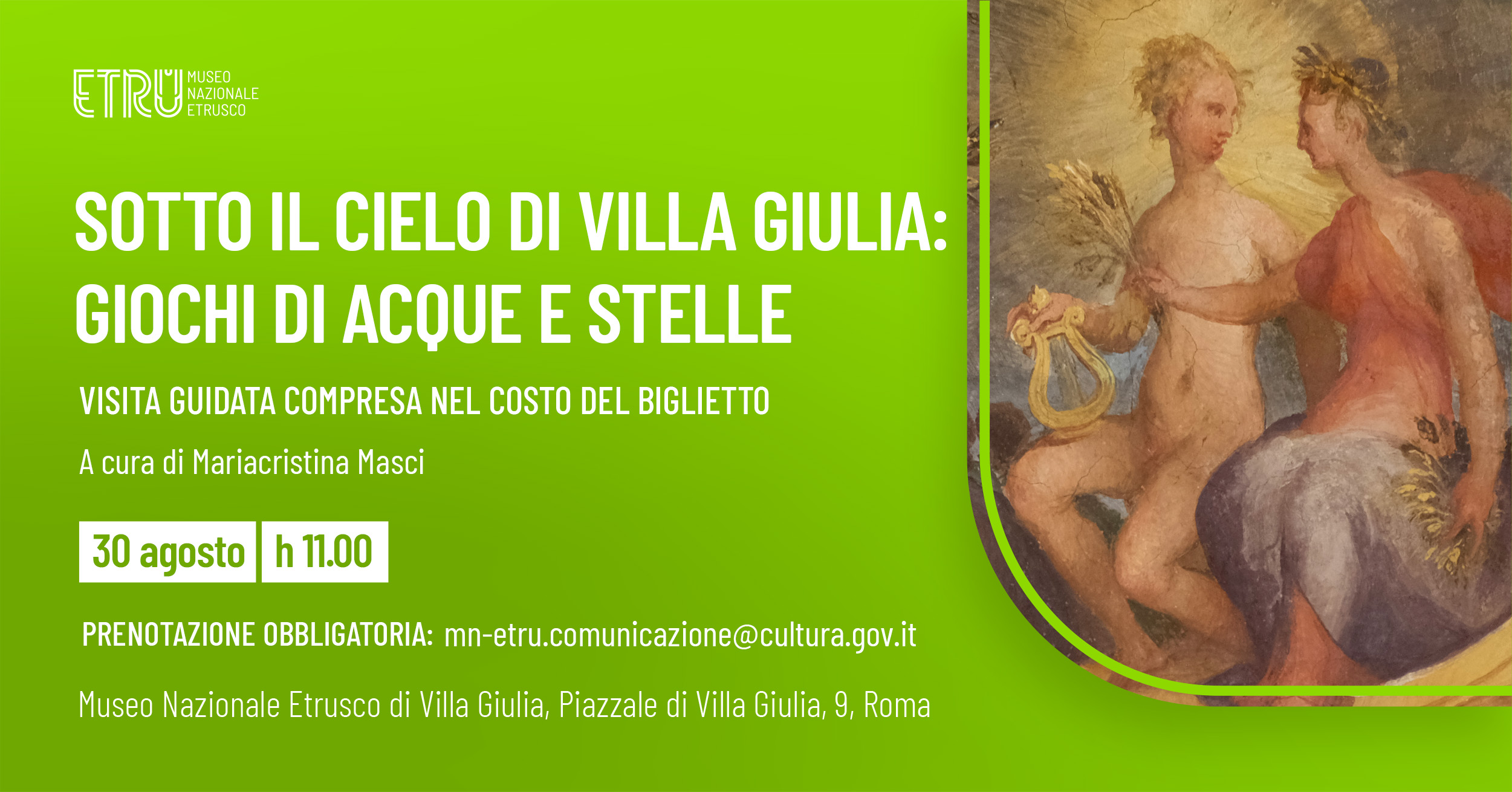 Sotto il cielo di Villa Giulia: giochi di acque e di stelle